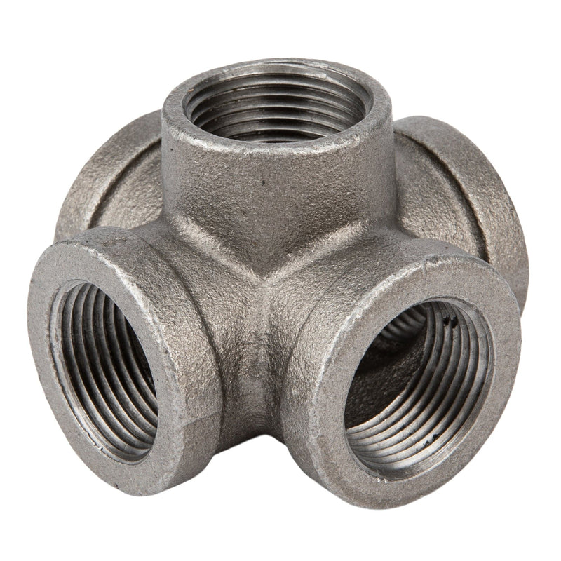 Accesorio de 5 vías negro de 3/4 pulg.