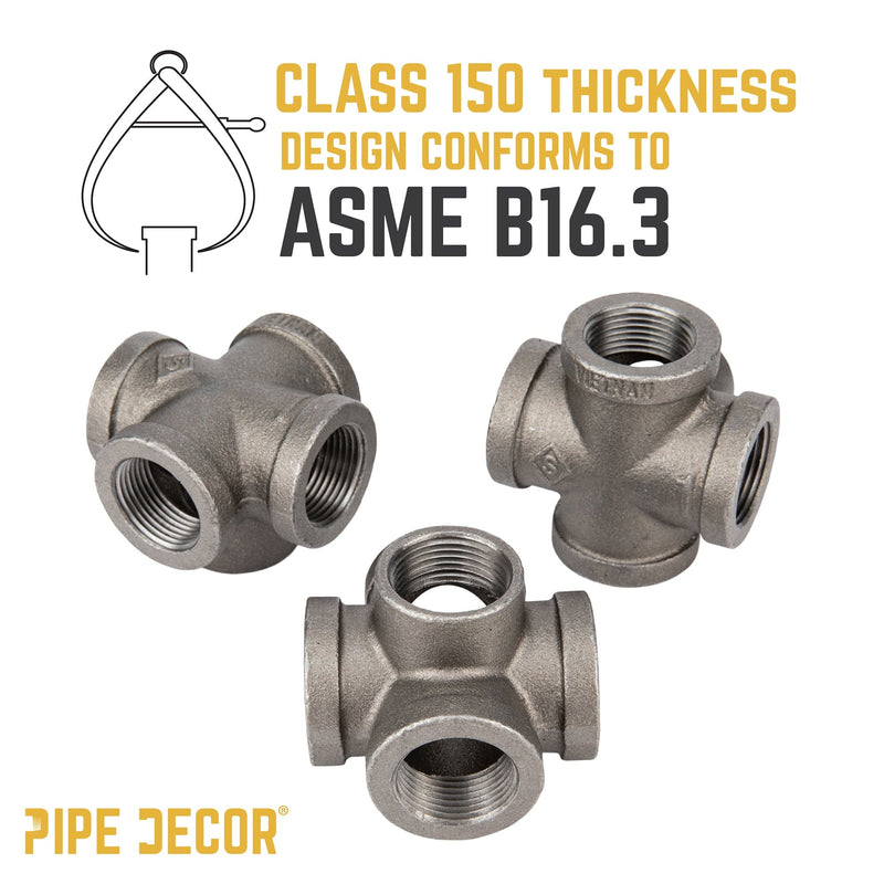 Accesorio de 5 vías negro de 3/4 pulg.