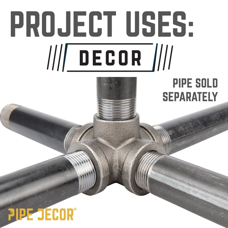 Accesorio de 5 vías negro de 3/4 pulg.