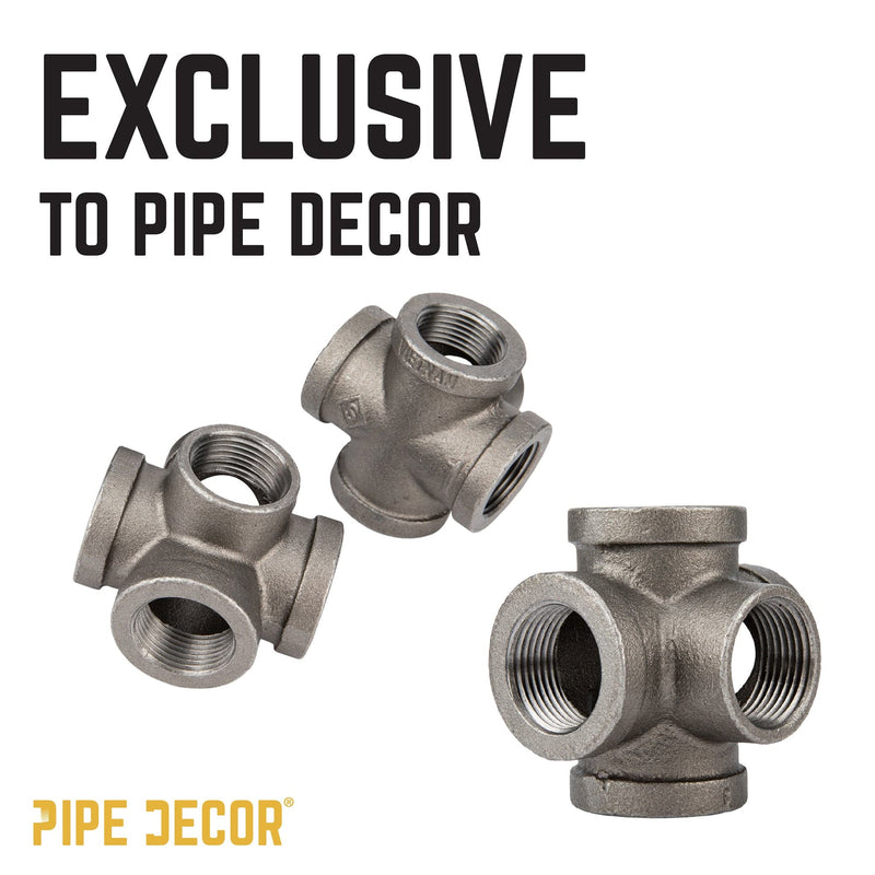 Accesorio de 5 vías negro de 3/4 pulg.