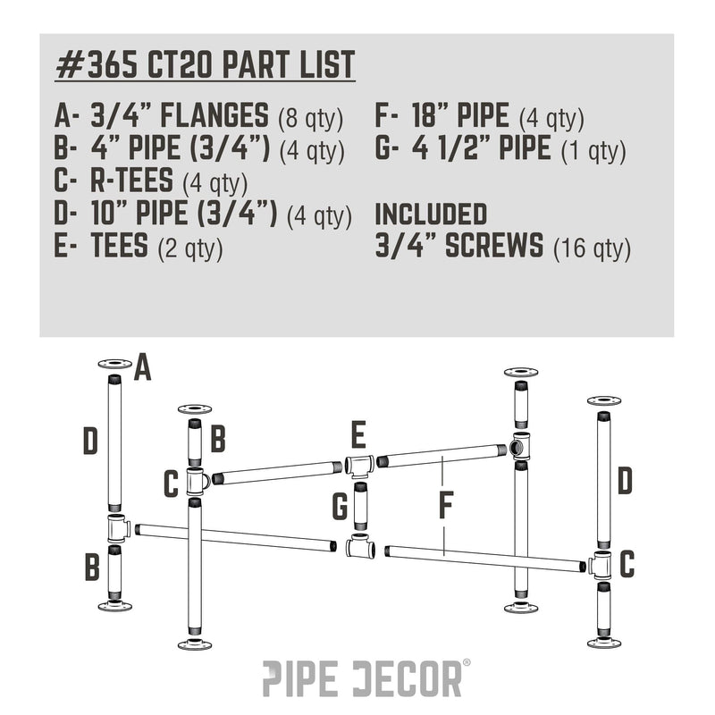 Turnpike Coffee Table By PIPE DECOR