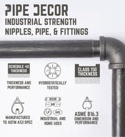 X Desk By PIPE DECOR - Pipe Decor