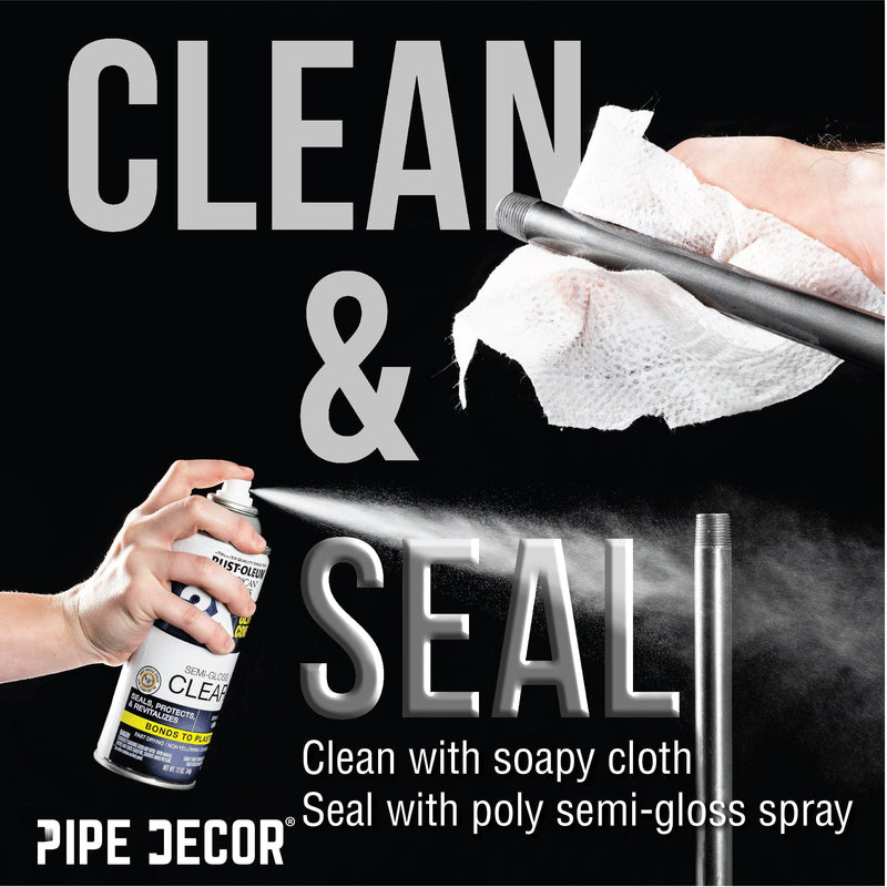 1 in. x 12 in. Square Flange Pipe Table Legs - 4 Pack