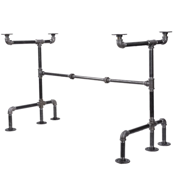 PIPE DECOR Industrial Steel M Desk for Home, Work, and Office