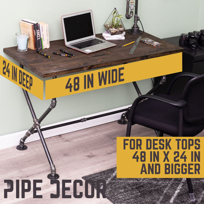 X Desk By PIPE DECOR - Pipe Decor