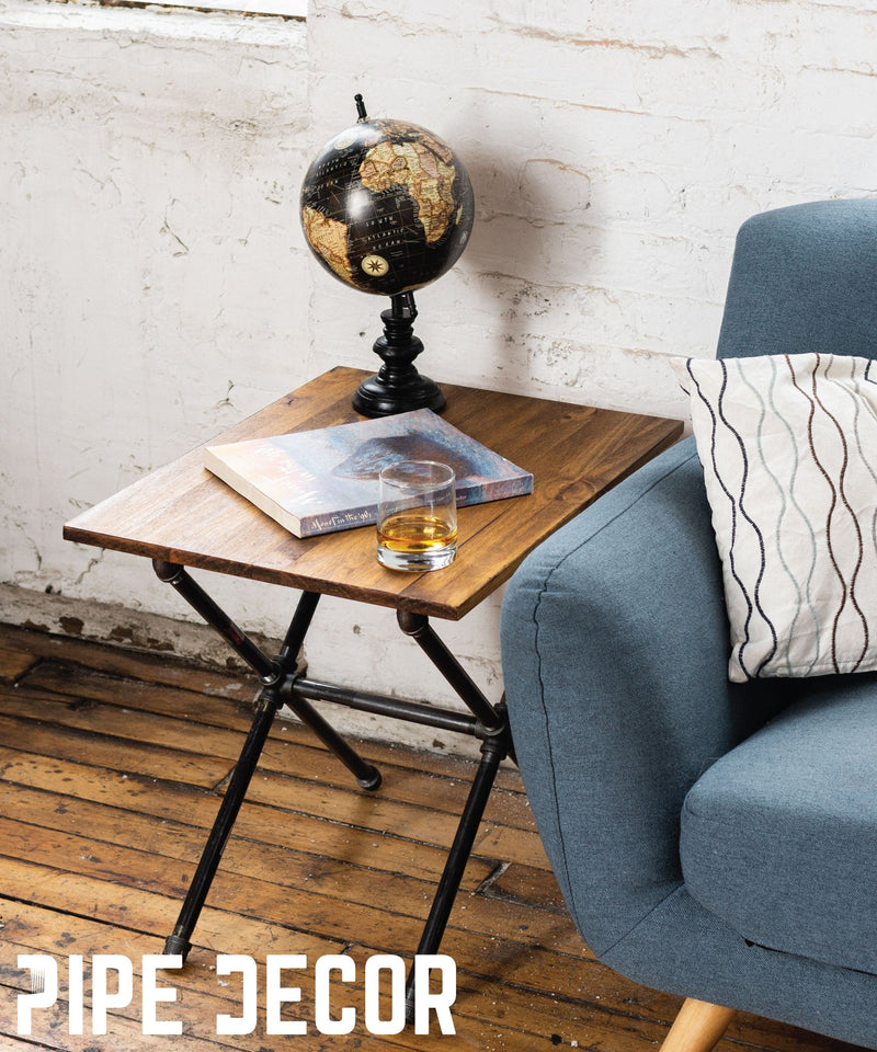 Criss Cross  End Table By PIPE DECOR - Pipe Decor