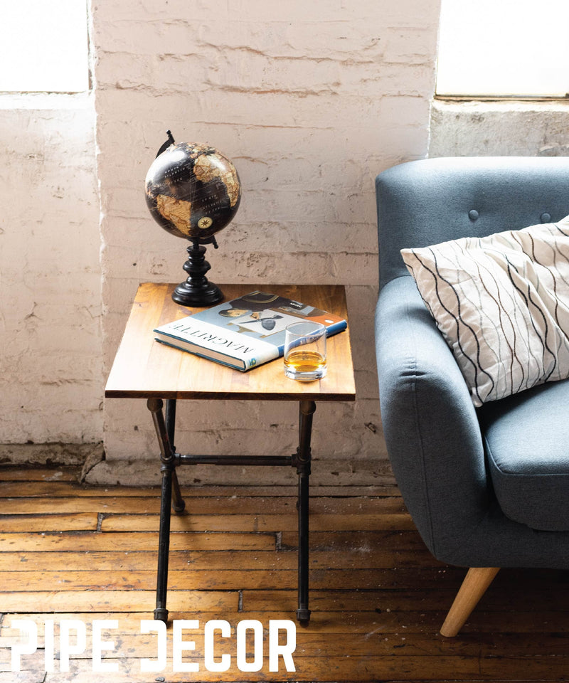 Criss Cross  End Table By PIPE DECOR - Pipe Decor