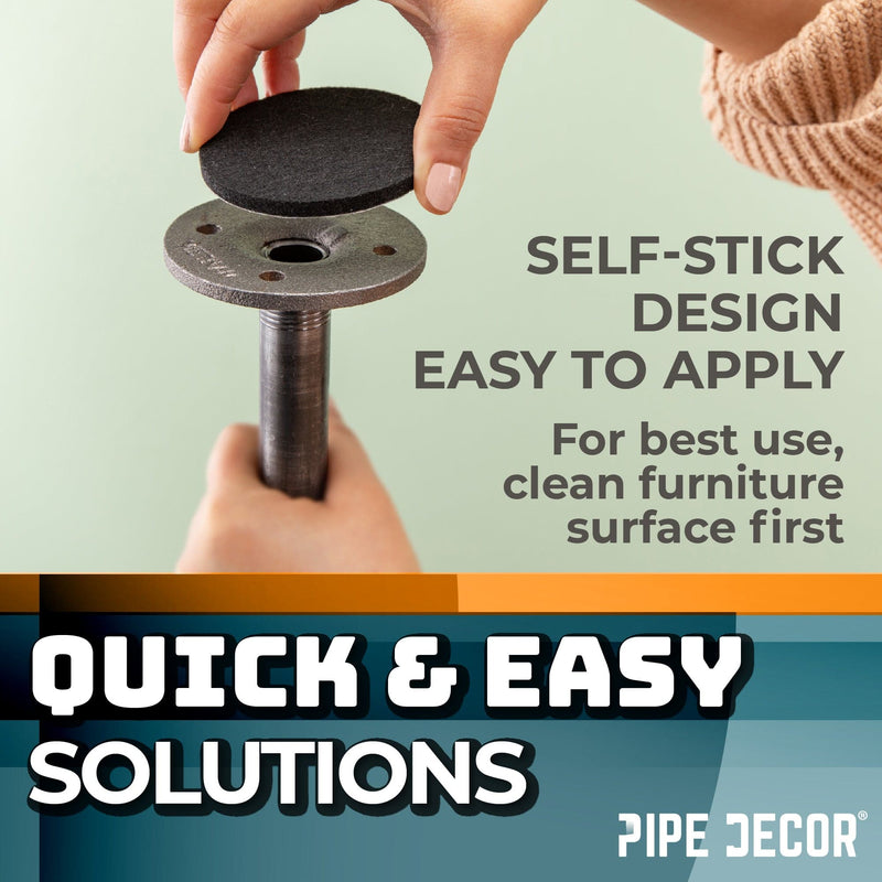 Heavy Duty Round Felt Pad for 1 in. Pipe Floor Flange, 3.5 in. Diameter (4-Pack)