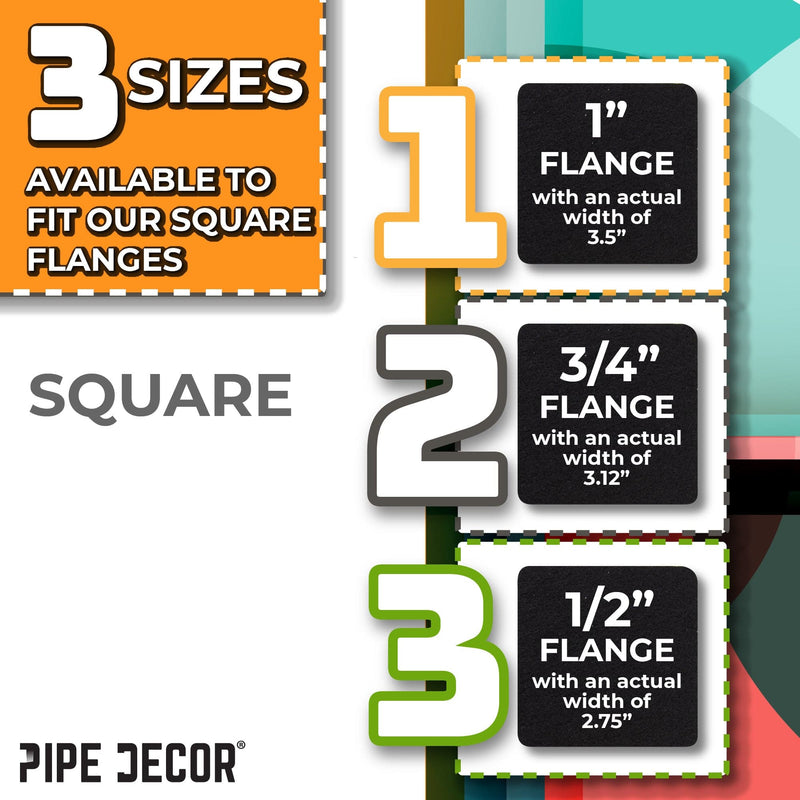 Heavy Duty Square Felt Pad for 1 in. Pipe Floor Flange, 3.5 in. x 3.5 in. (4-Pack)