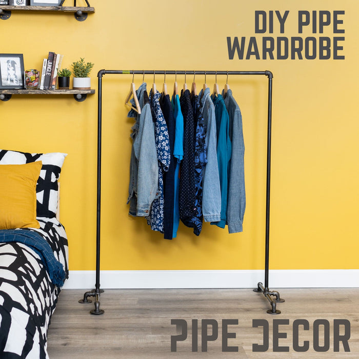 Freestanding Clothing Rack By PIPE DECOR - Pipe Decor