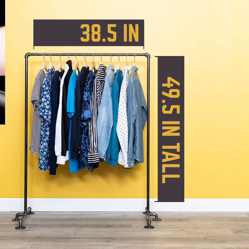 Freestanding Clothing Rack By PIPE DECOR - Pipe Decor