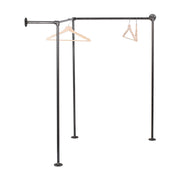 Wall And Floor Mounted Clothing Rack By PIPE DECOR - Pipe Decor