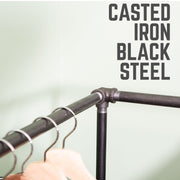 Wall And Floor Mounted Clothing Rack By PIPE DECOR - Pipe Decor