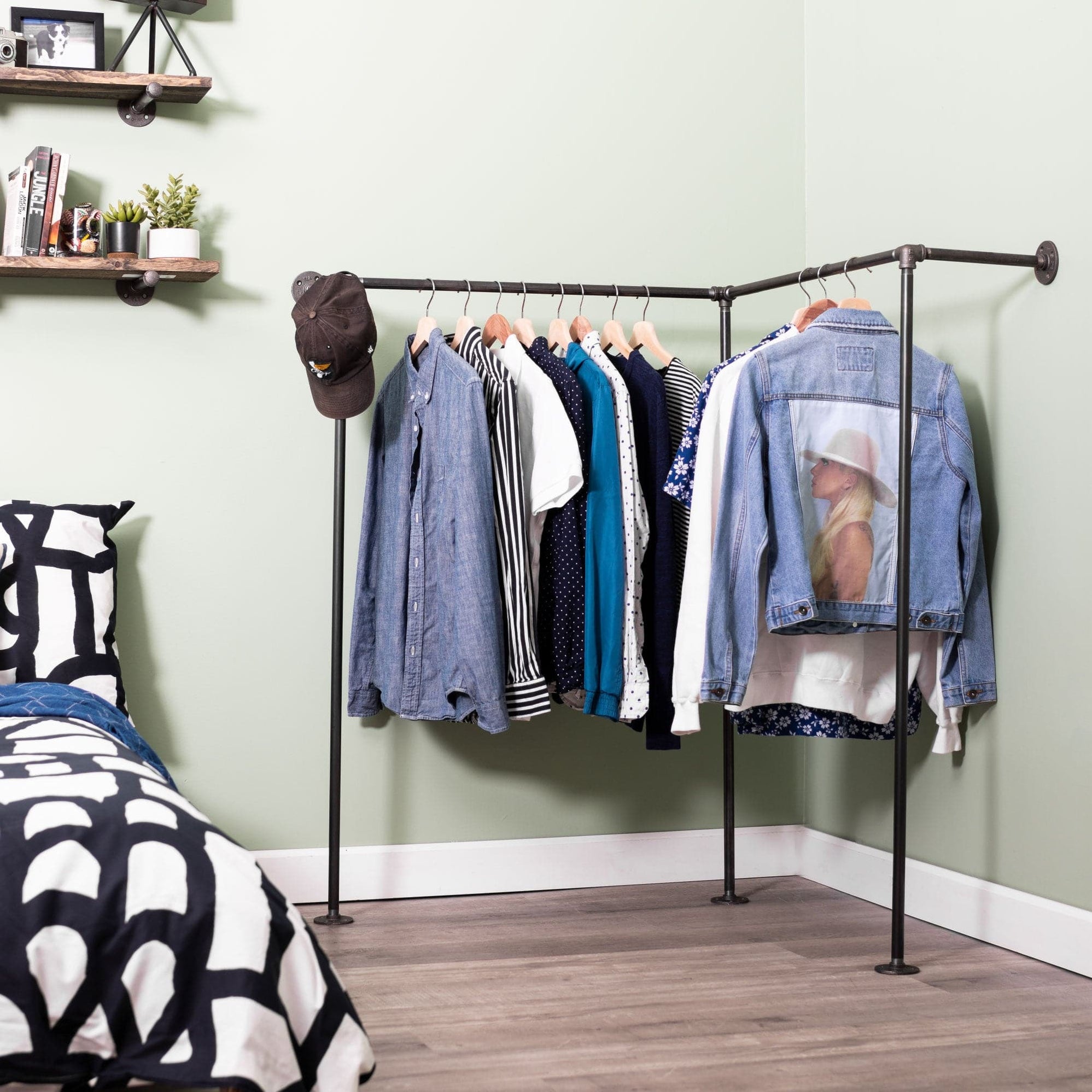 Pipe Clothes Hangers | PIPE DECOR | Pipe Clothing Rack, Wall Mounted