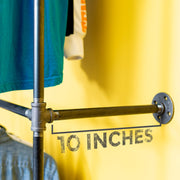 Wall Mounted Double Hung Clothing Rack By PIPE DECOR - Pipe Decor