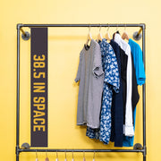 Freestanding Double Hung Clothing Rack By PIPE DECOR - Pipe Decor