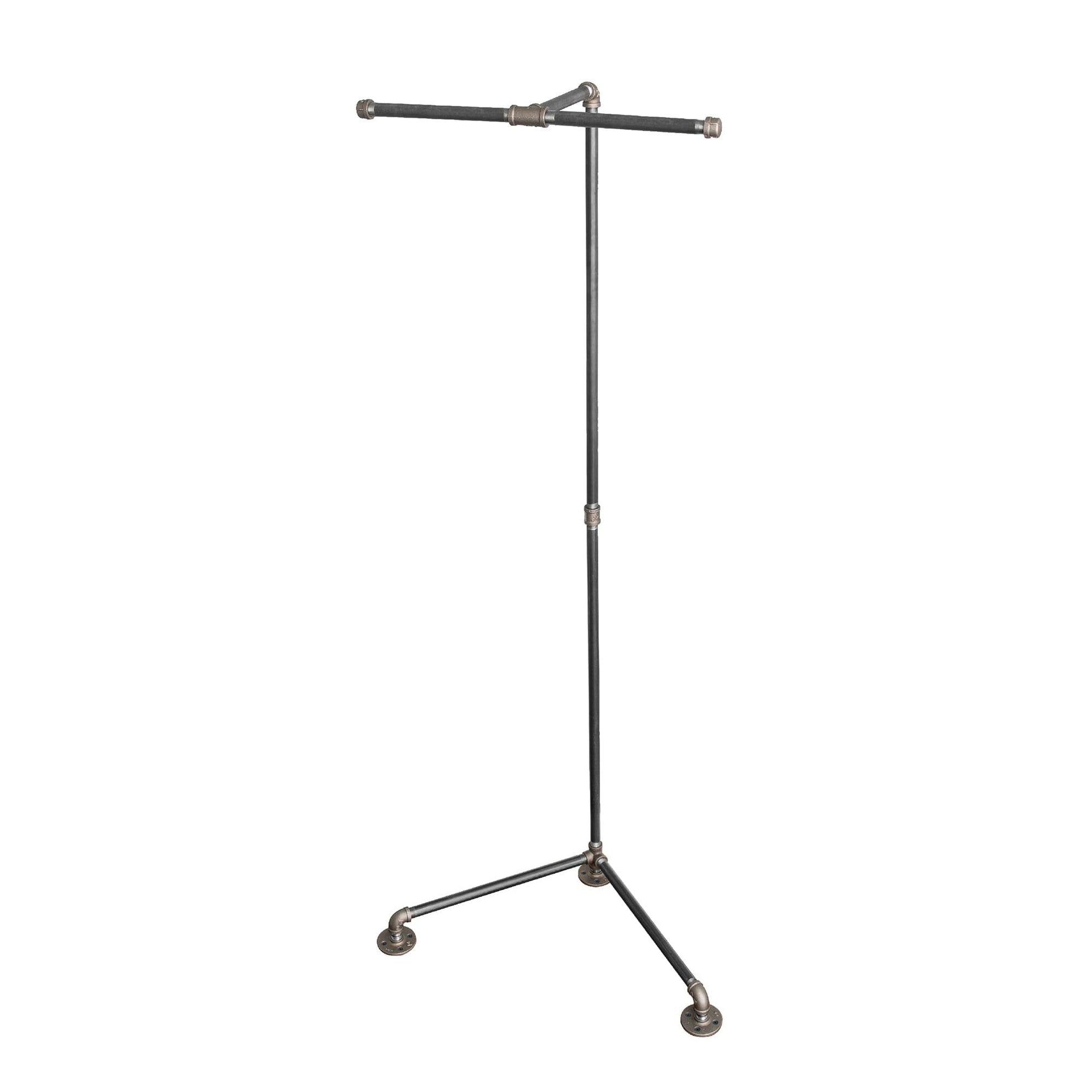 Freestanding Tee-Style Pipe Clothing Rack — PIPE DECOR