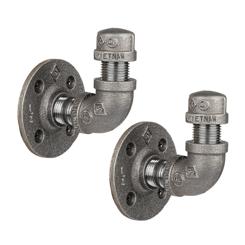 Kit de crochets muraux coudés à 90 degrés (lot de 2)