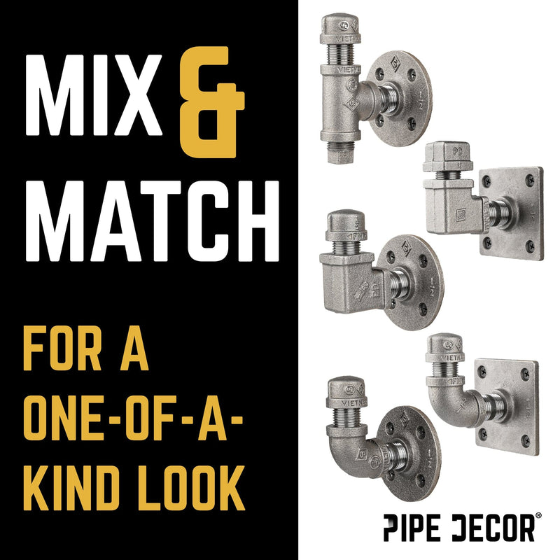 Kit de crochets muraux coudés à 90 degrés (lot de 2)