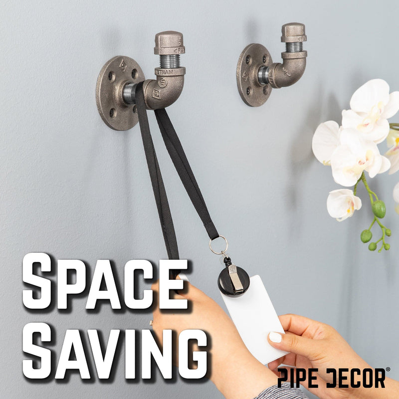 Kit de crochets muraux coudés à 90 degrés (lot de 2)