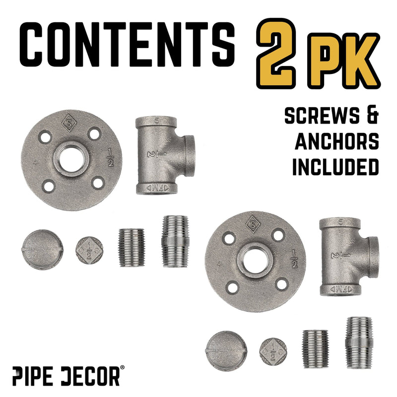 Kit de crochets muraux en forme de T (lot de 2)