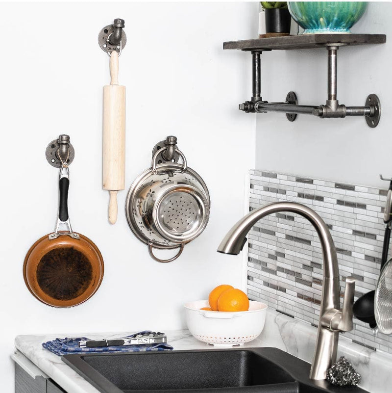 Wall Hook 3 Pack By PIPE DECOR - Pipe Decor