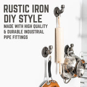 Wall Hook 3 Pack By PIPE DECOR - Pipe Decor