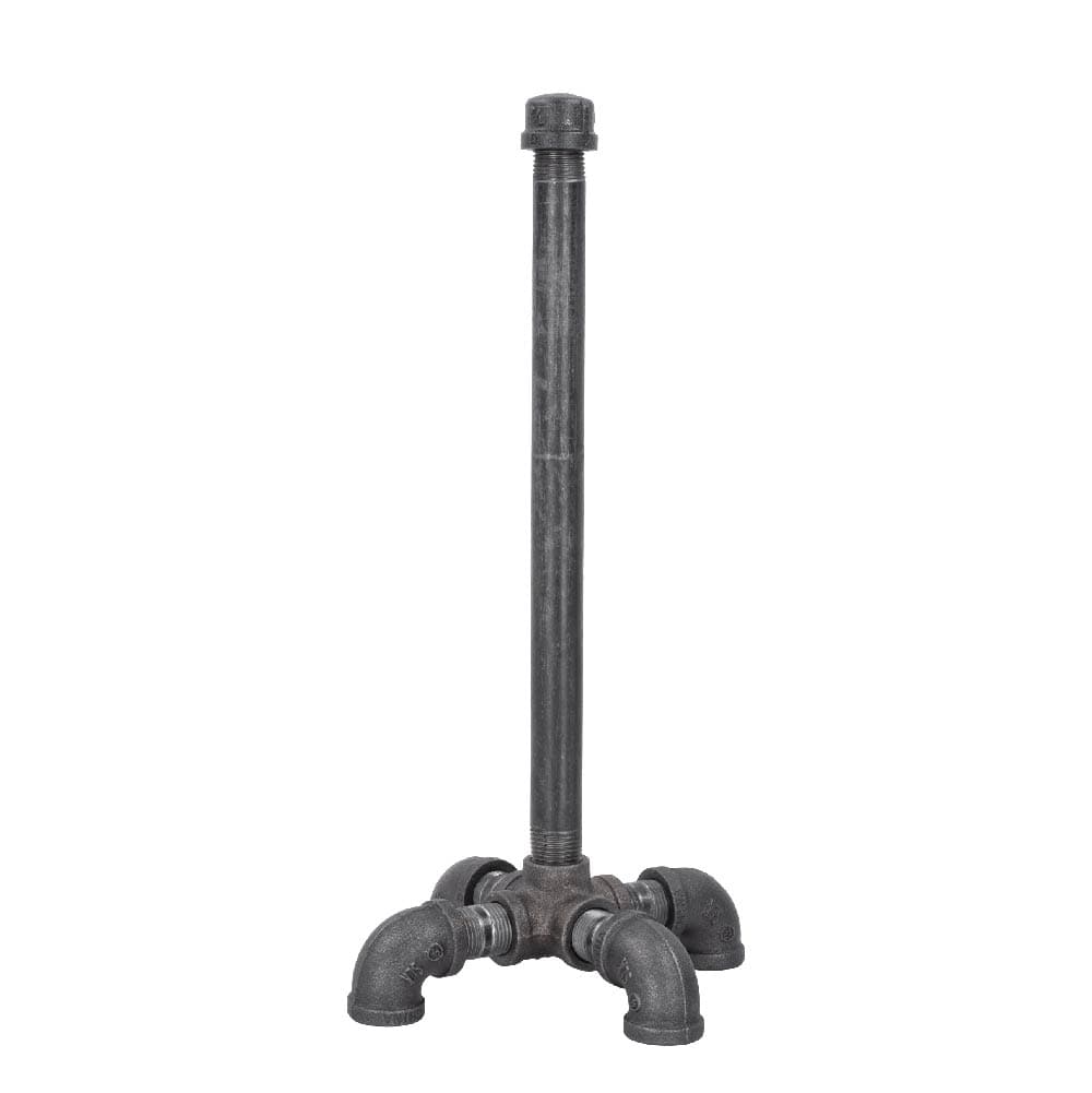 Weathered Gray Wood and Black Industrial Pipe Paper Towel Roll Holder –  MyGift