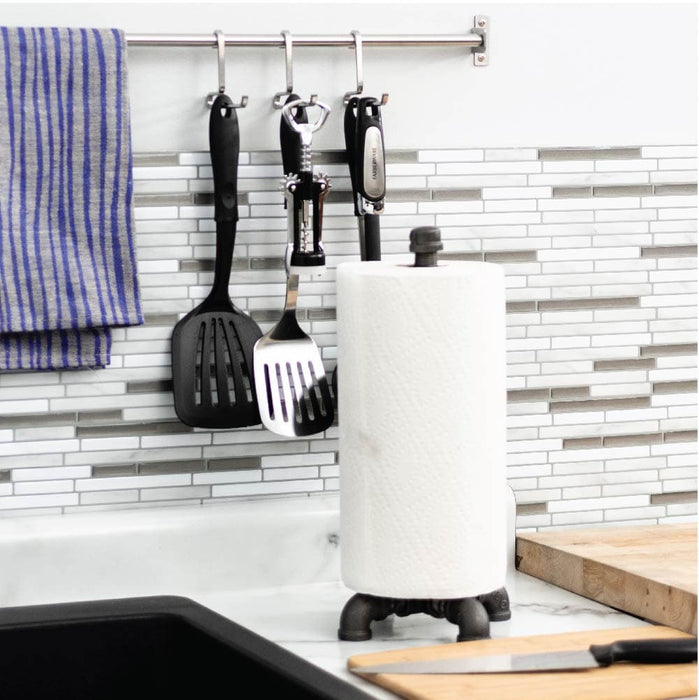 Vertical Industrial Paper Towel holder, kitchen decor, farmhouse paper  towel wall mounted holder, rustic towel dispenser. Hand towel holder