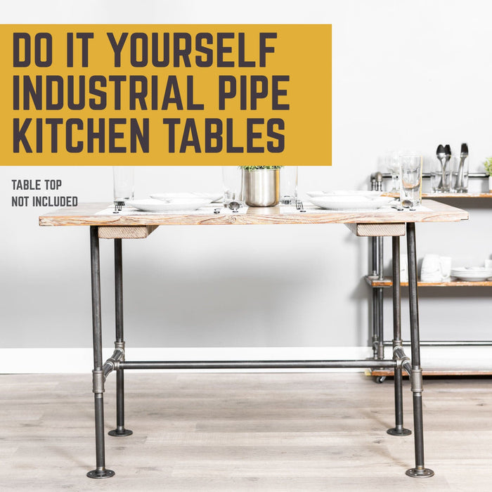 Poker Kitchen Table | Industrial Steel | PIPE DECOR
