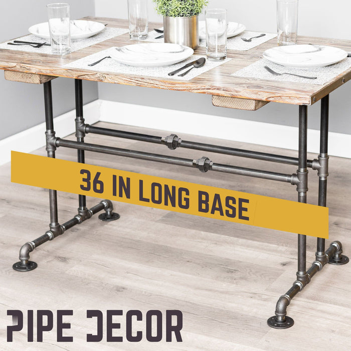 Bridge Kitchen Table | Authentic Steel Pipe | PIPE DECOR