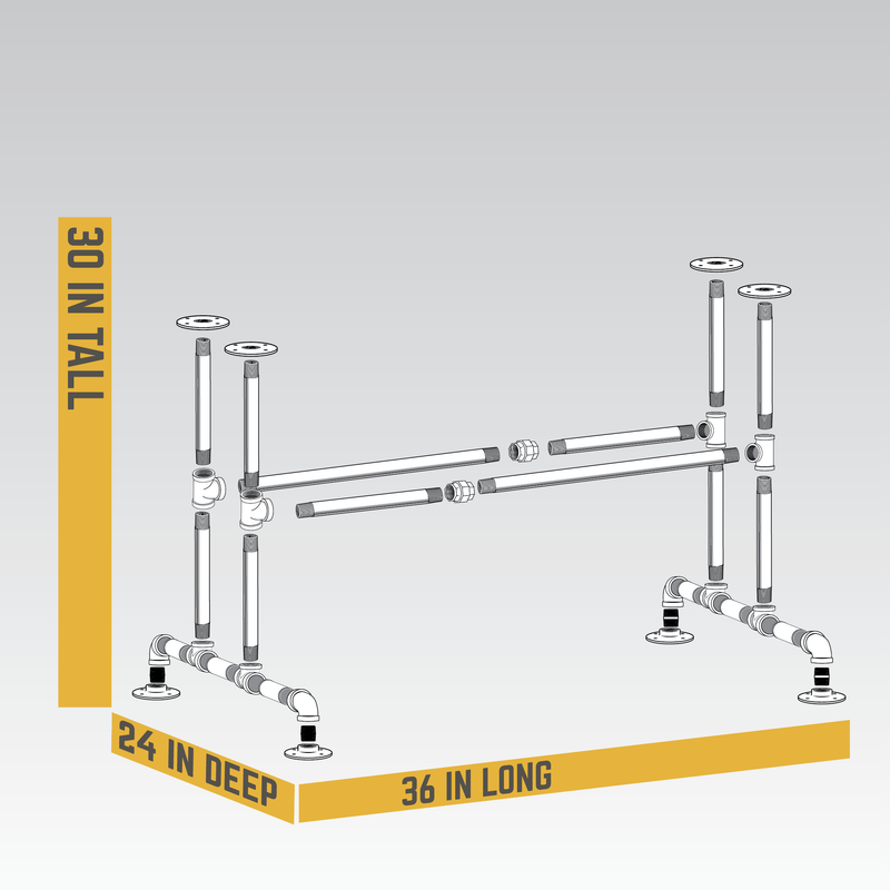 Bridge Kitchen Table By PIPE DECOR - Pipe Decor