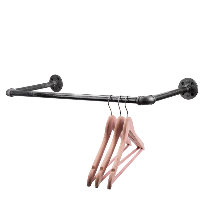 Image of wall mounted pipe clothes hanger