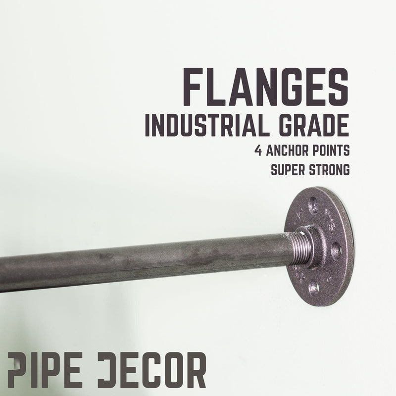 Industrial pipe clothing rack, wall mounted