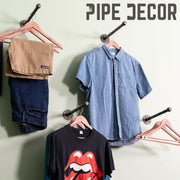 1/2 In X 12 In Clothing Hanging Bracket Kit, 4 Pack - Pipe Decor