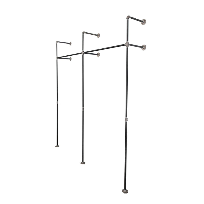 76.375 in. Wall Mounted Clothing Rack, Double