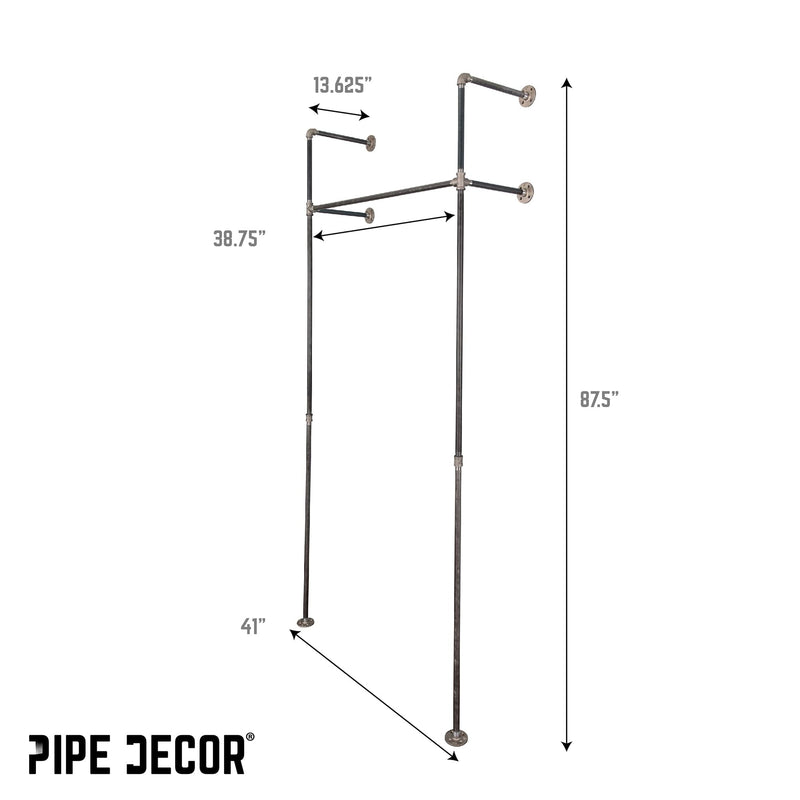 Perchero de pared individual de 41 pulgadas