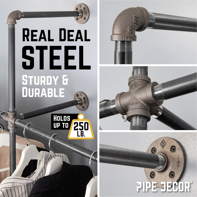 Perchero de pared individual de 41 pulgadas