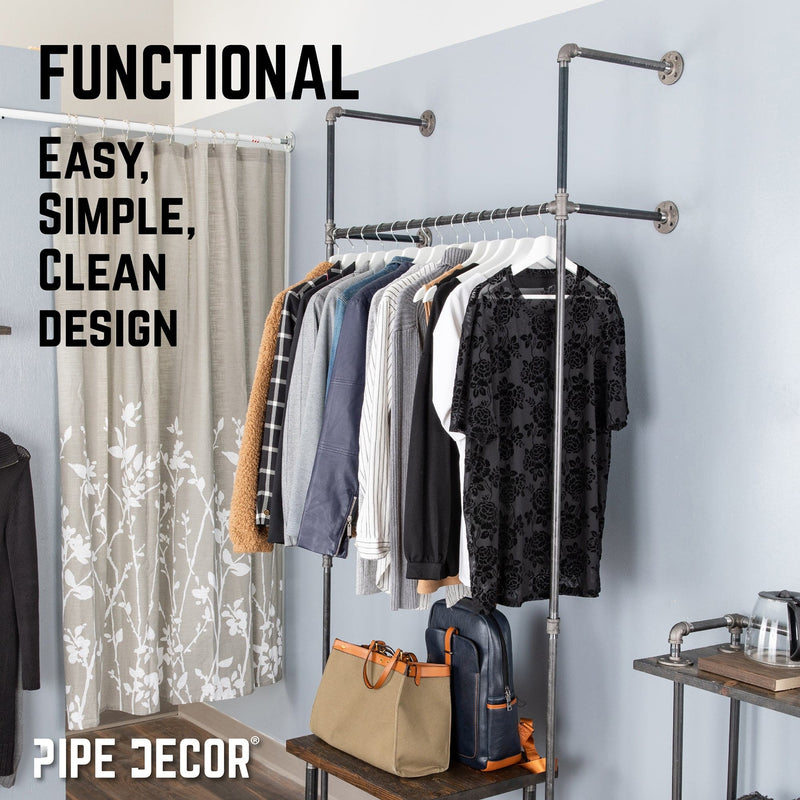 Perchero de pared individual de 41 pulgadas