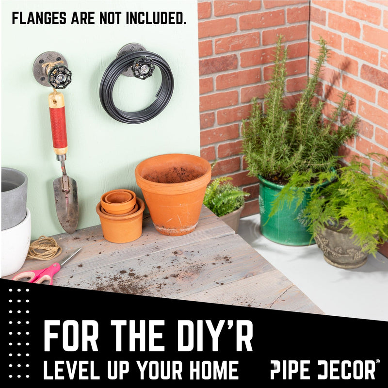 Manija de grifo industrial negra (paquete de 2)