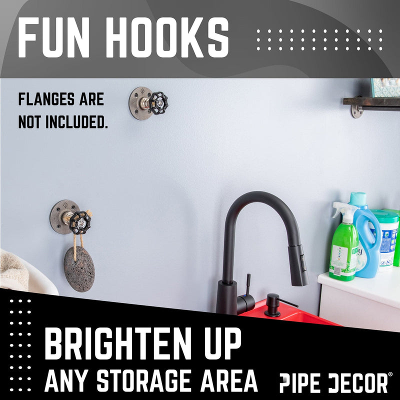 Manija de grifo industrial negra (paquete de 2)