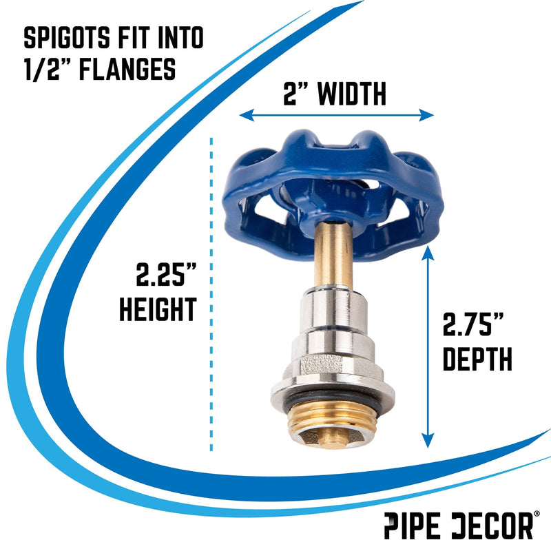 Poignée de robinet industrielle bleue (paquet de 2)