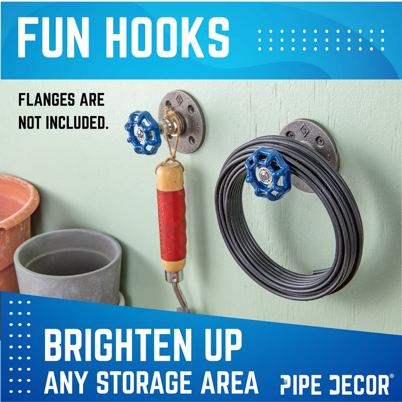 Poignée de robinet industrielle bleue (paquet de 2)