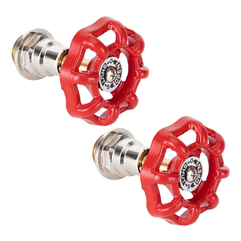 Manija de grifo industrial roja (paquete de 2)