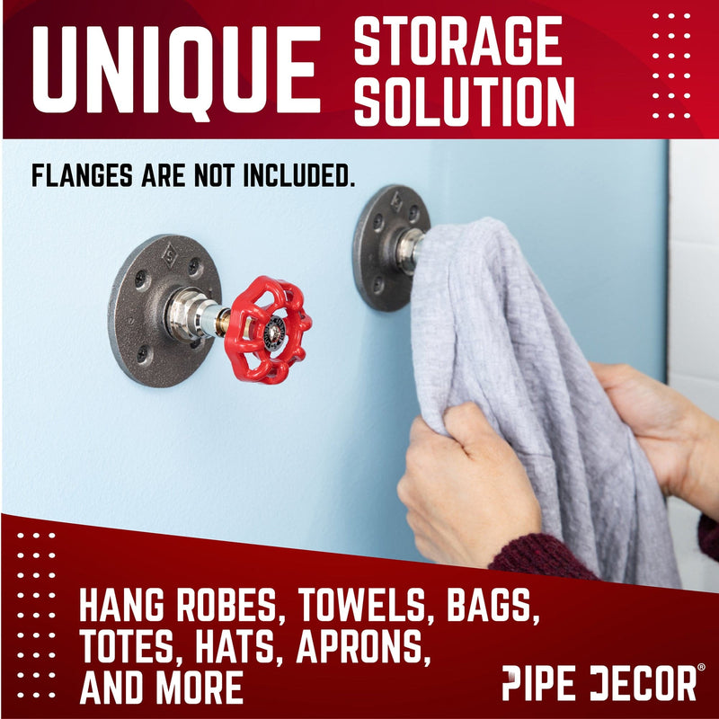 Manija de grifo industrial roja (paquete de 2)