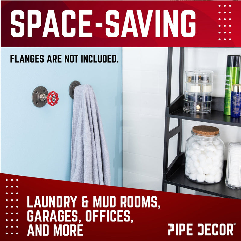 Manija de grifo industrial roja (paquete de 2)