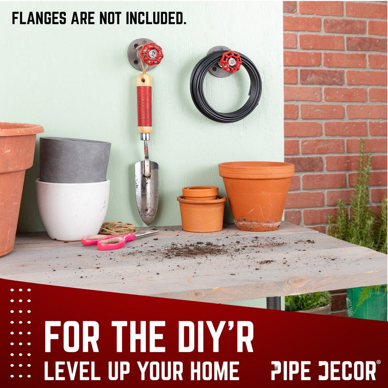 Manija de grifo industrial roja (paquete de 2)