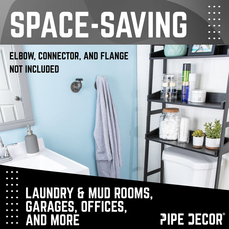 Robinet industriel noir avec bouchon (lot de 2)