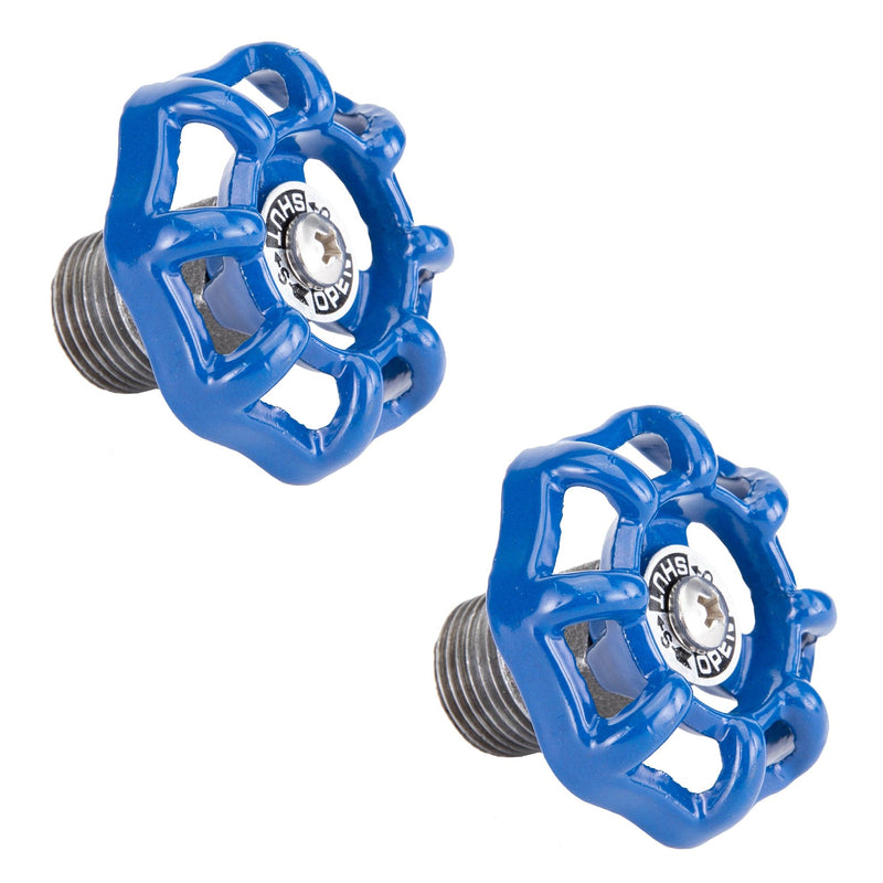 Grifo industrial azul con tapón (paquete de 2)