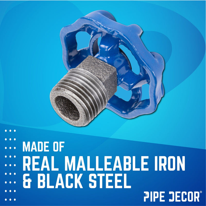 Grifo industrial azul con tapón (paquete de 2)